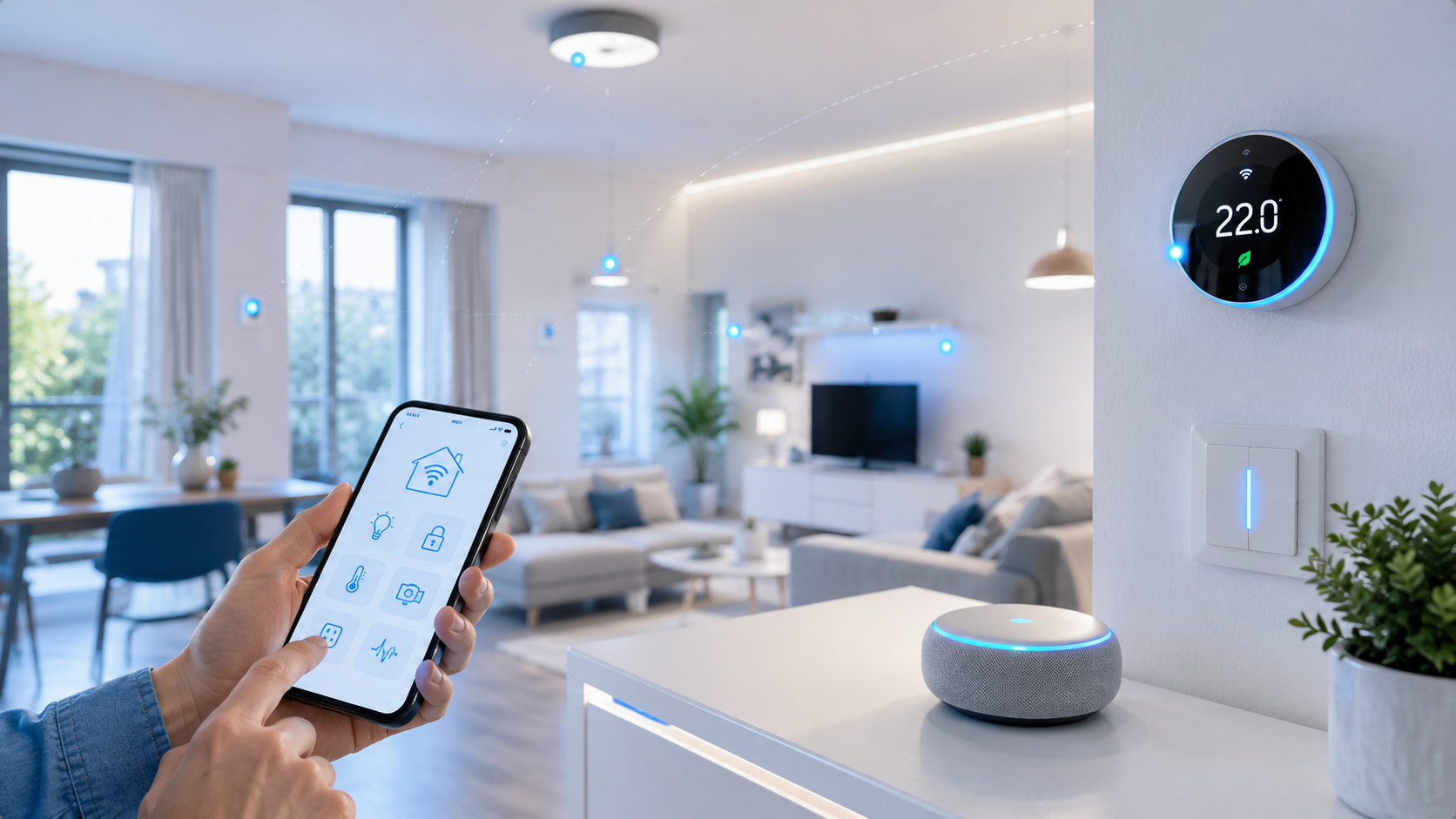 System smart home sterowany za pomocą telefonu